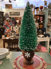 Load image into Gallery viewer, Bottle brush tree in vintage base