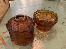 Load image into Gallery viewer, Vintage golden amber glass ware