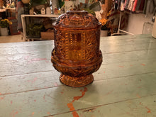 Load image into Gallery viewer, Vintage golden amber glass ware