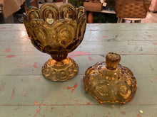 Load image into Gallery viewer, Vintage golden amber glass ware
