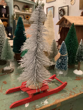 Load image into Gallery viewer, Bottle brush tree in vintage base