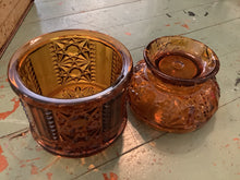 Load image into Gallery viewer, Vintage golden amber glass ware