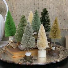 Load image into Gallery viewer, Bottle brush tree in vintage base