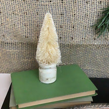 Load image into Gallery viewer, Bottle brush tree in vintage base