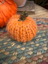 Load image into Gallery viewer, Hand knit pumpkin
