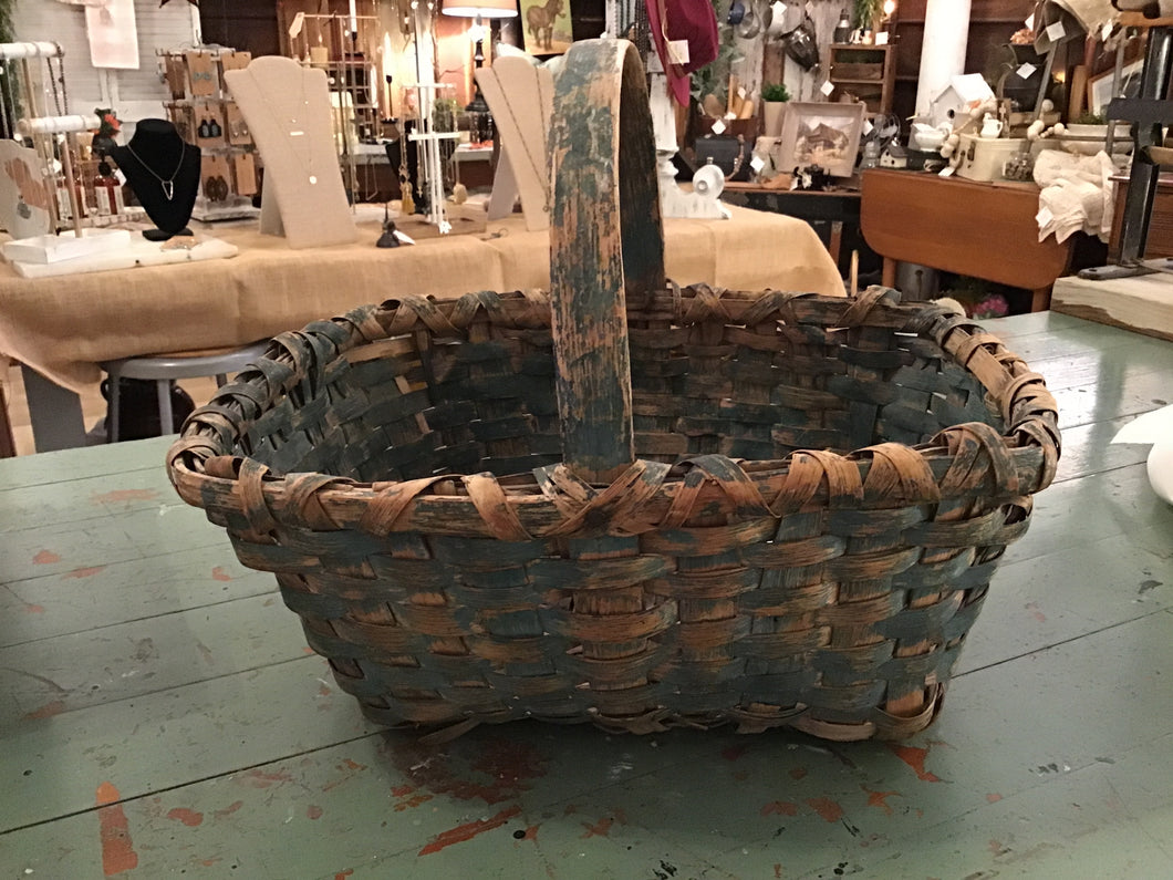 Primitive blue basket