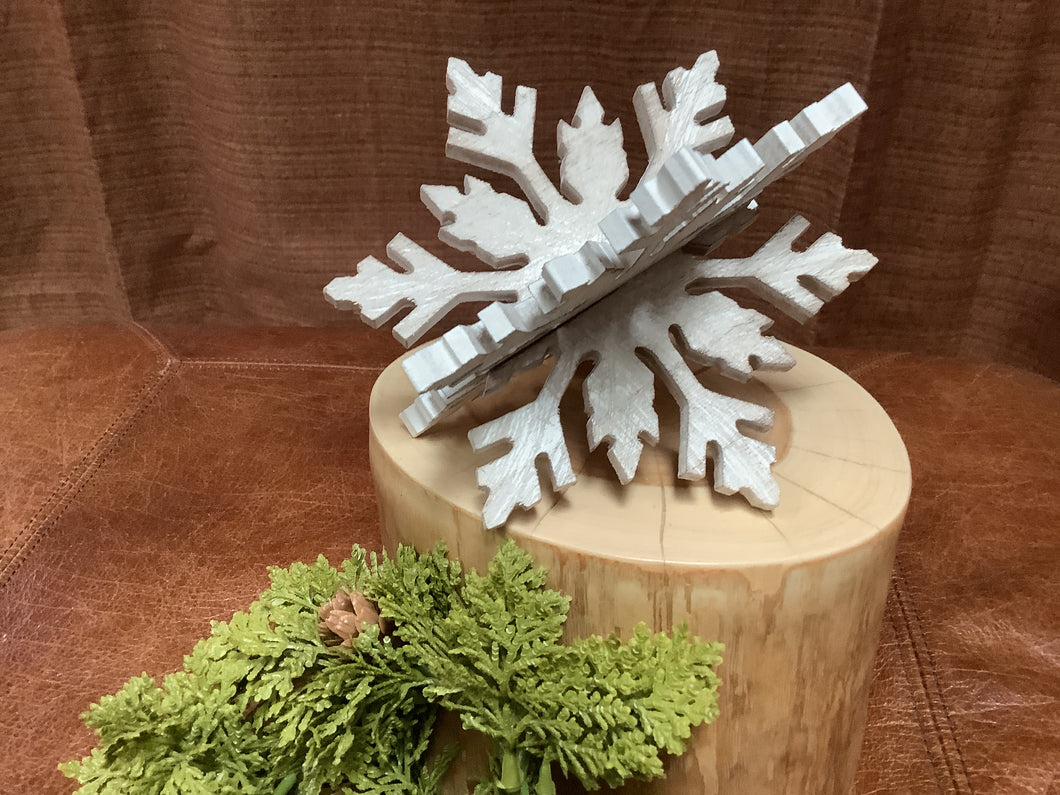 Wooden 3D Snowflake