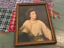 Load image into Gallery viewer, Vintage framed print of Jesus
