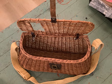 Load image into Gallery viewer, Vintage Wicker Fishing Creel Basket
