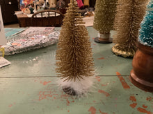 Load image into Gallery viewer, Bottle brush tree in vintage base
