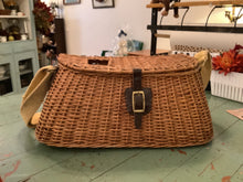 Load image into Gallery viewer, Vintage Wicker Fishing Creel Basket
