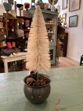 Load image into Gallery viewer, Bottle brush tree in vintage base
