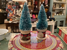 Load image into Gallery viewer, Bottle brush tree in vintage base
