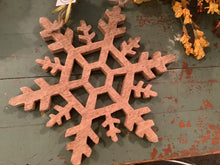 Load image into Gallery viewer, Wooden snowflake

