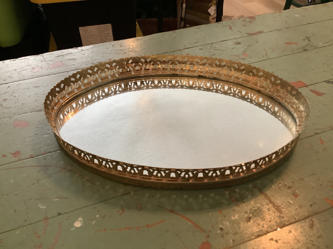 Vintage mirrored tray