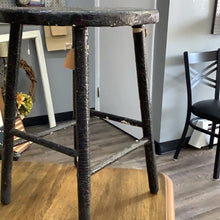 Load image into Gallery viewer, Primitive black stool
