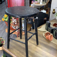 Load image into Gallery viewer, Primitive black stool
