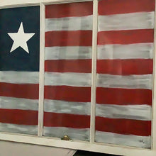 Load image into Gallery viewer, Hand painted flag window
