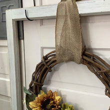 Load image into Gallery viewer, Sunflower wreath in frame
