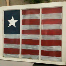 Load image into Gallery viewer, Hand painted flag window
